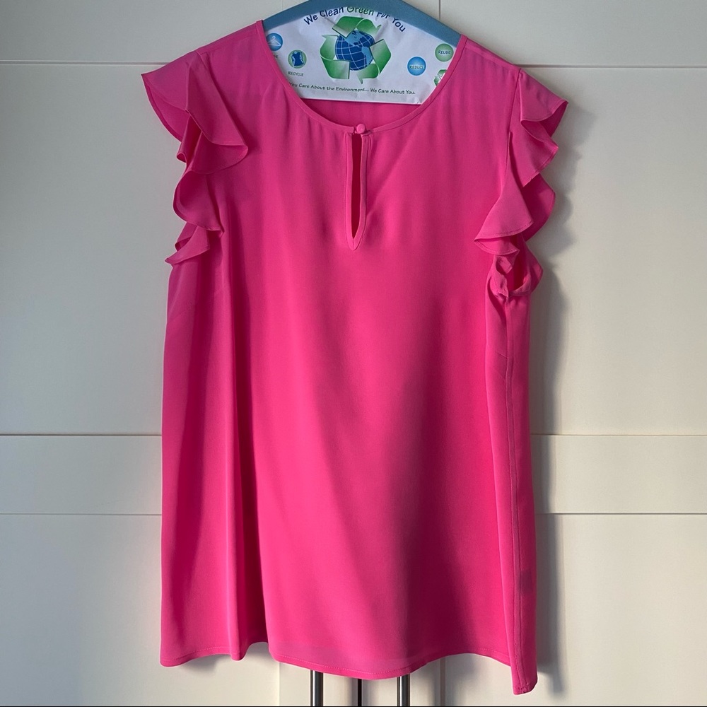 J Crew Flutter Sleeve Top - Picture 2 of 4